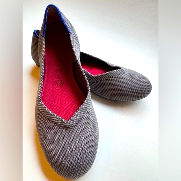 Rothy’s Round Toe Flats W 7.5 Charcoal - Picture 2 of 4